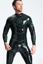 Black Male 'Vectorious' Latex Catsuit