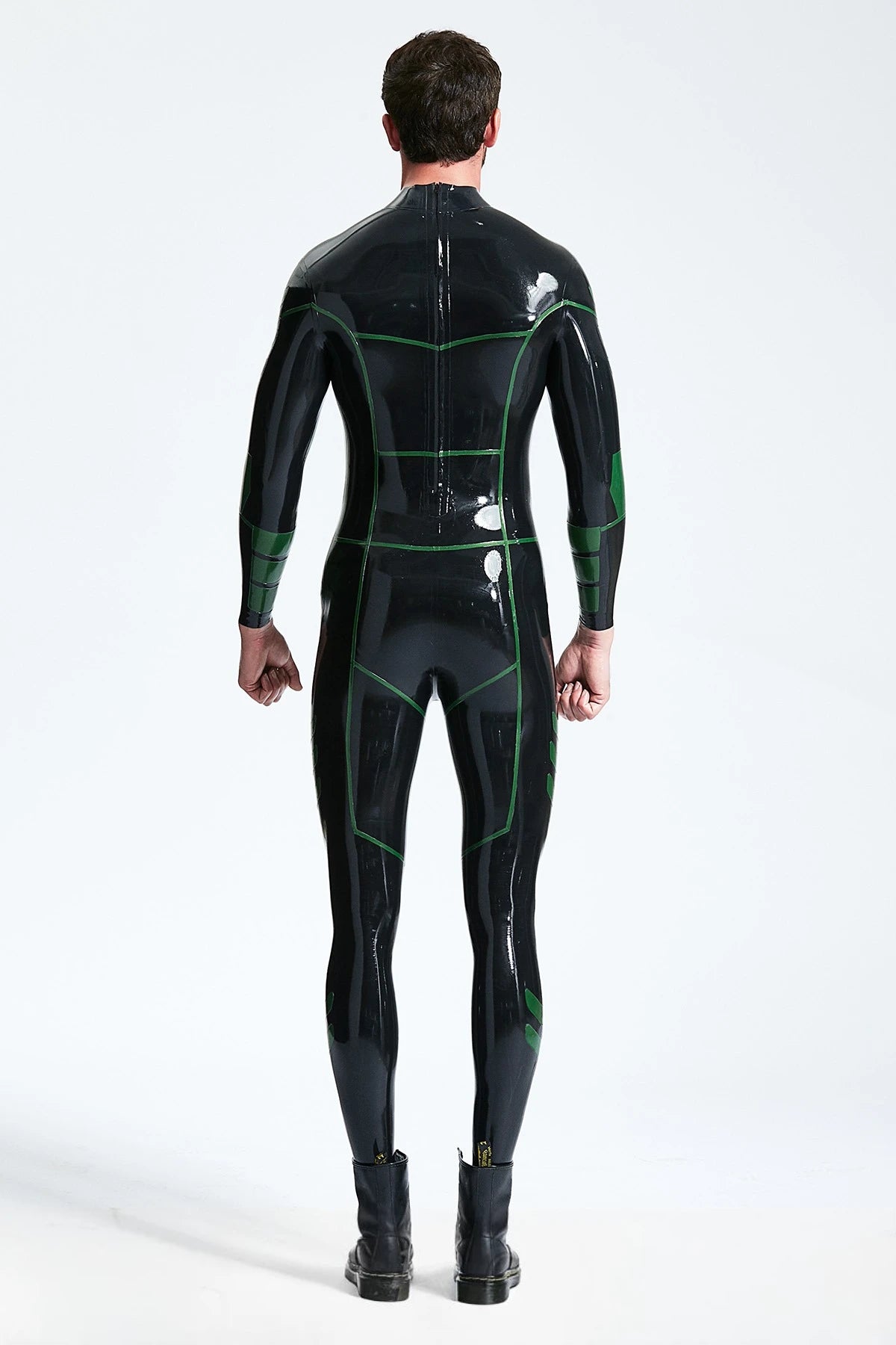 Black Male 'Vectorious' Latex Catsuit