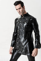 Black Male 'Retro Victorian Pirate' Latex Jacket