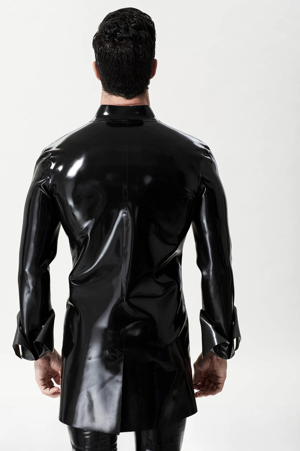 Black Male 'Retro Victorian Pirate' Latex Jacket