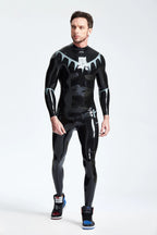 Black Male 'Shark Tooth' Look Latex Catsuit