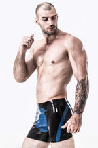 Black Male Double Temptation Latex Shorts