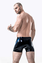 Black Male Double Temptation Latex Shorts