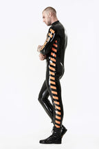 Black Male 'Respirator' Shoulder-Zip Latex Catsuit