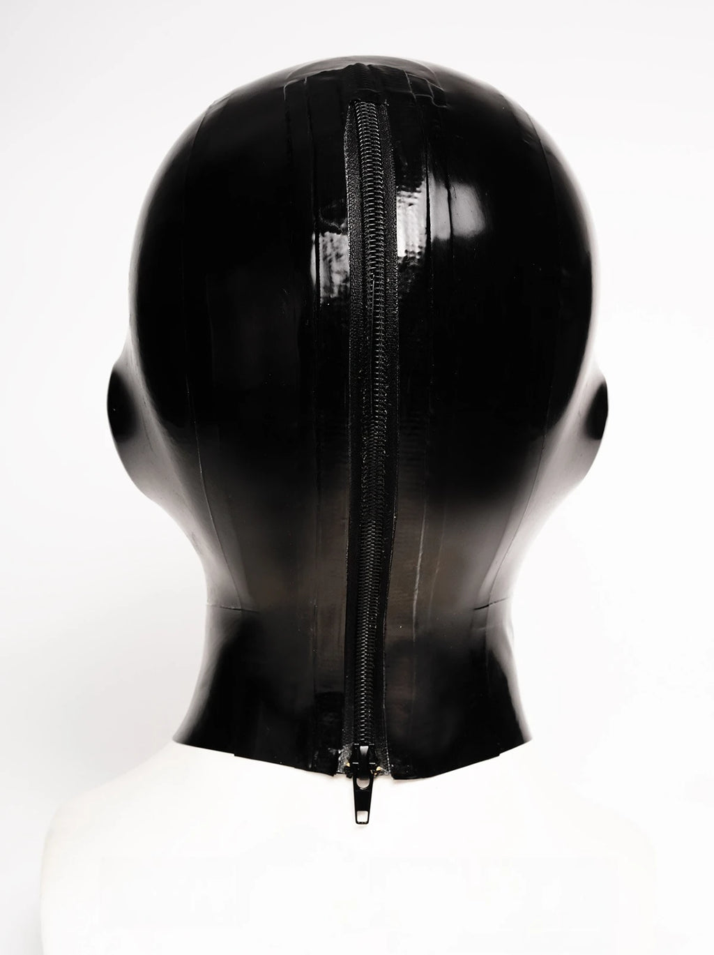 Black, trim color is Red (for mouth condom) Micro-Perforated Pussy Latex Hood