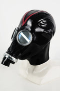 Black, trim color is Red Fully Enlosed GasMask Hood with Trims No.1