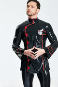 Black Male 'Cavalier' Double-Breasted Latex Jacket