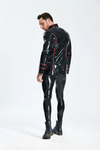 Black Male 'Cavalier' Double-Breasted Latex Jacket