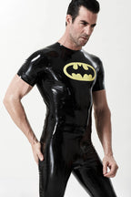 Black, trim color is Yellow Male Latex 'Flittermouse' Motif T-Shirt