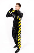 Black Male 'Zombie' Biohazard Haz Mat Style Latex Protection Latex Suit