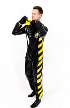 Black Male 'Zombie' Biohazard Haz Mat Style Latex Protection Latex Suit