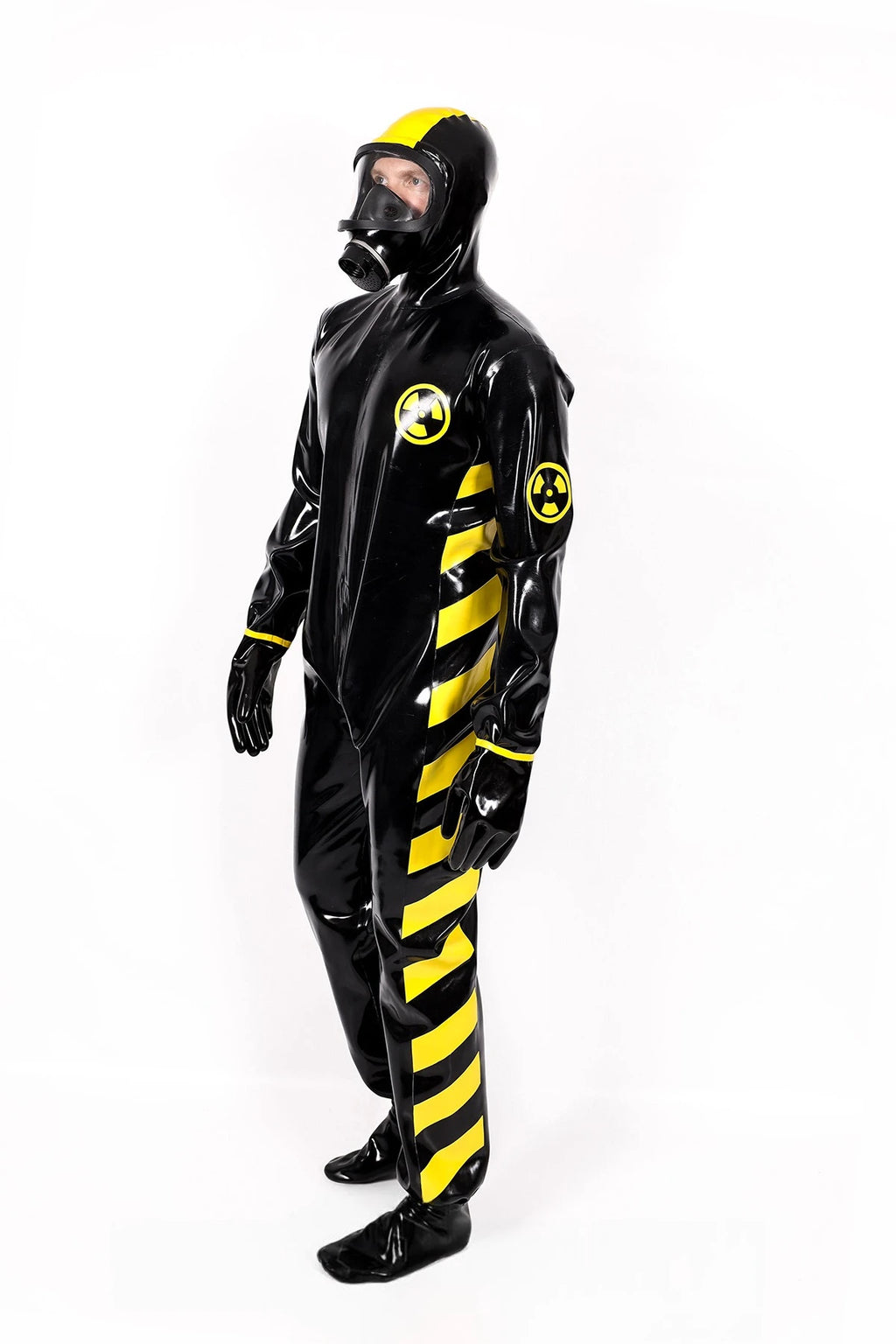 Black Male 'Zombie' Biohazard Haz Mat Style Latex Protection Latex Suit