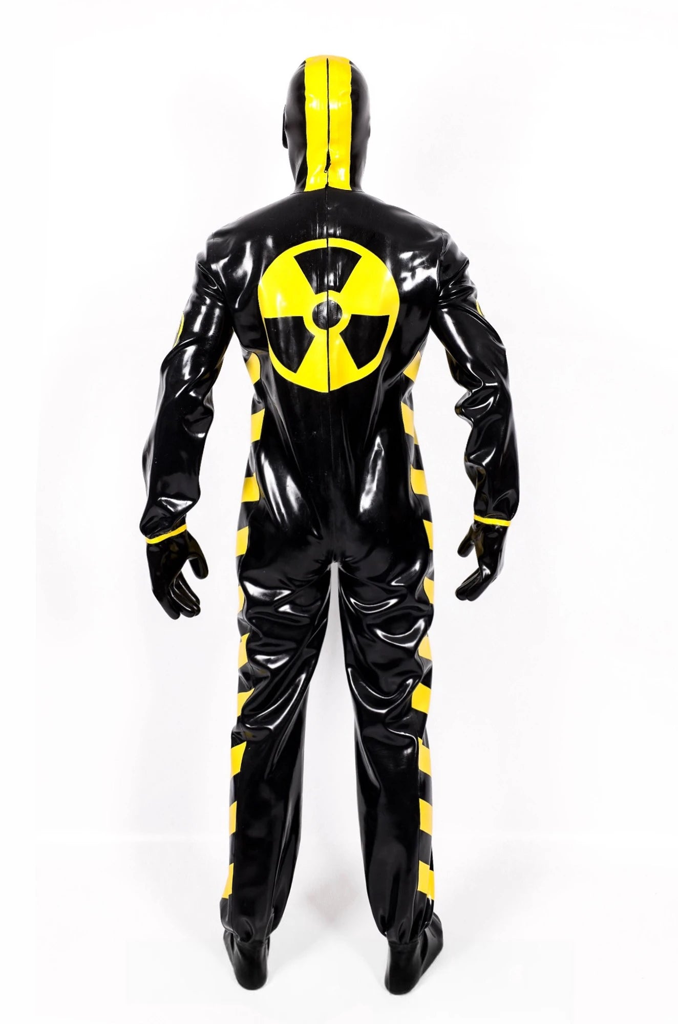 Black Male 'Zombie' Biohazard Haz Mat Style Latex Protection Latex Suit