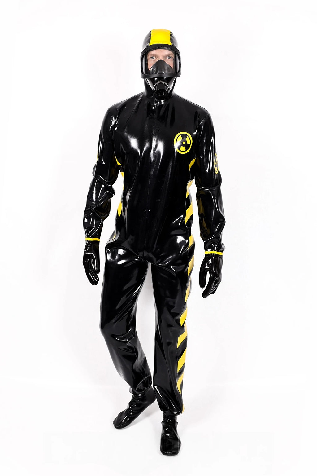 Black Male 'Zombie' Biohazard Haz Mat Style Latex Protection Latex Suit