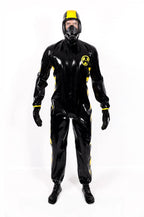 Black Male 'Zombie' Biohazard Haz Mat Style Latex Protection Latex Suit