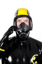 Black Male 'Zombie' Biohazard Haz Mat Style Latex Protection Latex Suit