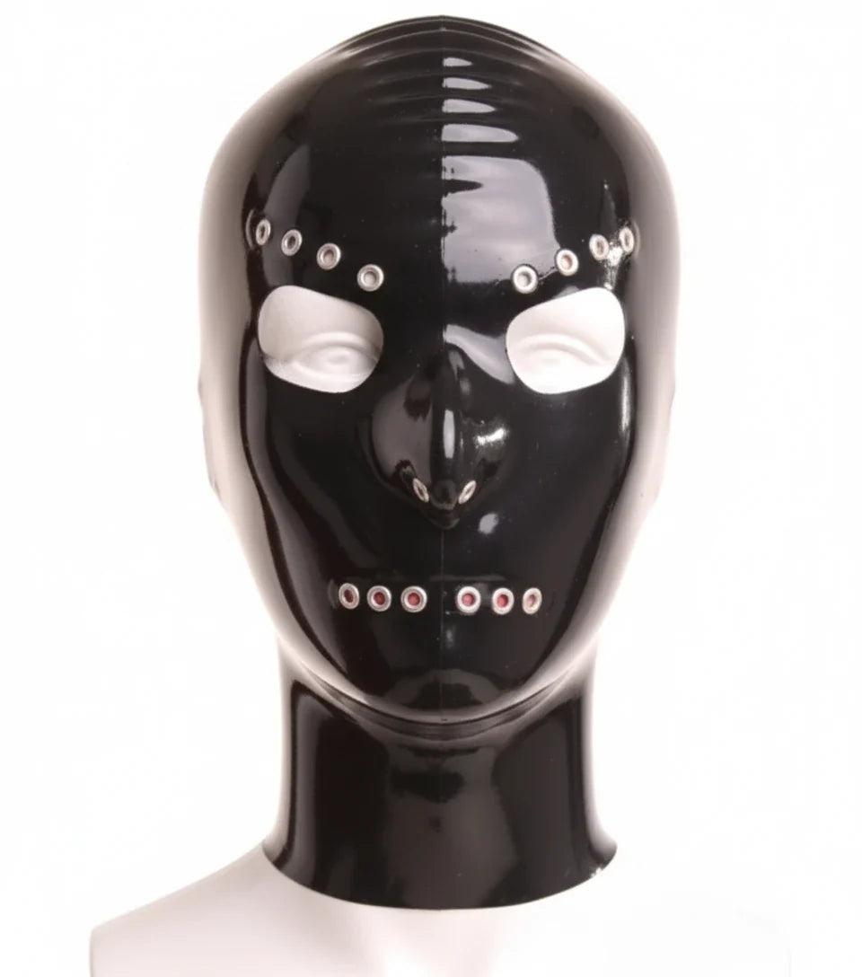 Butcher Latex Hood with Grommet Eye & Mouth Detail