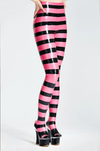 Candy' Striped Latex Tights