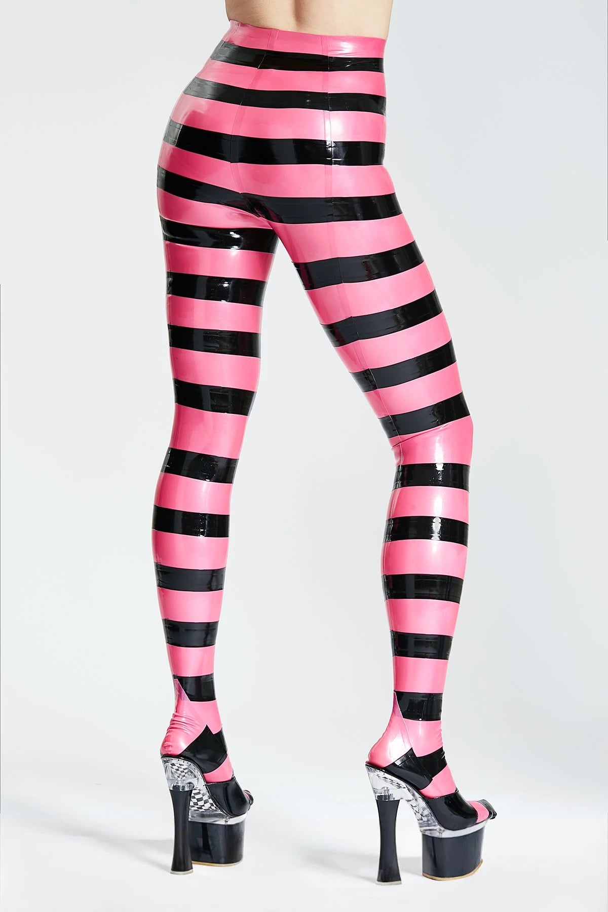 Candy' Striped Latex Tights