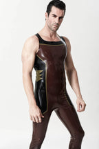 Chocolate Male 'Flavius' Singlet Style Zipper-less Latex Catsuit