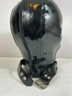 Classic Full Face Latex Mask with D-Ring Collar