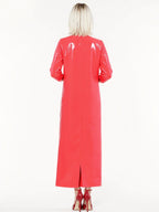 Coral Latex Dress