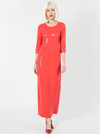 Coral Latex Dress