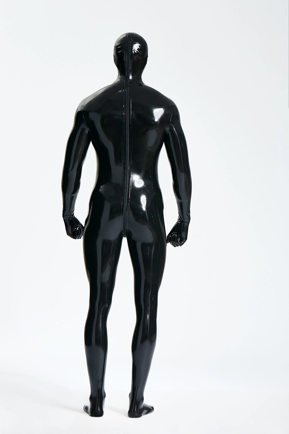 Dark Blue Male Standard 'Gimp' Fully-Enclosed Latex Catsuit