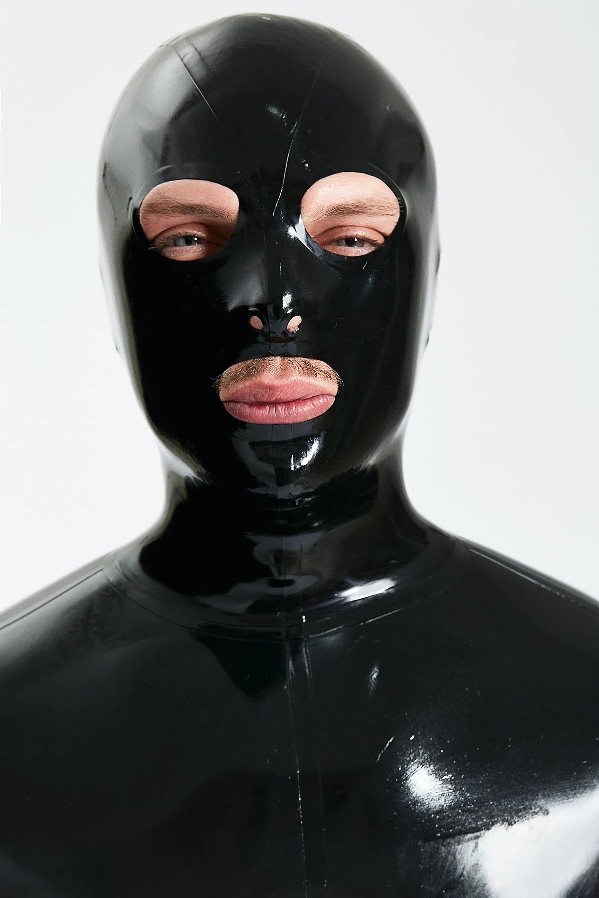 Dark Blue Male Standard 'Gimp' Fully-Enclosed Latex Catsuit