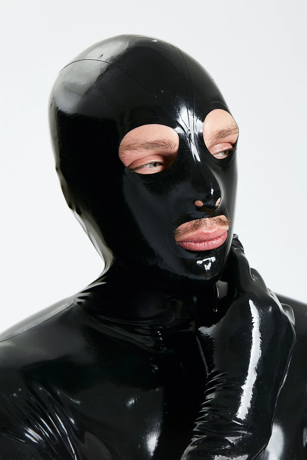 Dark Blue Male Standard 'Gimp' Fully-Enclosed Latex Catsuit