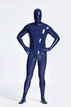 Dark Blue Male Standard 'Gimp' Fully-Enclosed Latex Catsuit