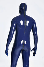 Dark Blue Male Standard 'Gimp' Fully-Enclosed Latex Catsuit