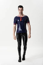 Dark Blue Male Latex 'Jack Tar' Naval T-Shirt
