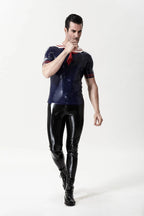 Dark Blue Male Latex 'Jack Tar' Naval T-Shirt
