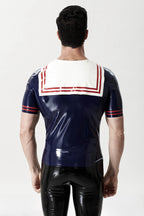 Dark Blue Male Latex 'Jack Tar' Naval T-Shirt