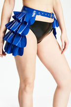 Frilled Half Bustle Latex Skirt