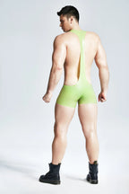 Grass Green Male 'Singlet-ard' Latex Leotard