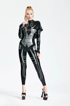 Black 'Heloise' Hooded Latex Catsuit