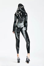 Black 'Heloise' Hooded Latex Catsuit
