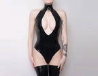 Keyhole  O-Ring Latex Bodysuit