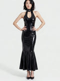 Latex Arabella Rubber Hobble Dress in Black
