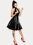 Latex Basics Circle Skirt — Black