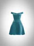 Latex Bimbette Skater Dress — Turquoise