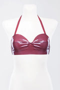 Latex Bra with Bow Detail — Clasp-Free with Optional Button Back