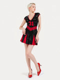 Latex Cheerleader Bodysuit Dress