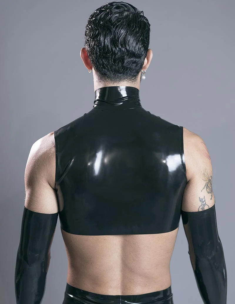 Latex Cropped Sleeveless Top