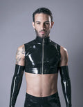 Latex Cropped Sleeveless Top