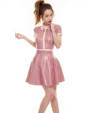 Latex Emily Dress — Semi-Transparent Pink & Baby Pink