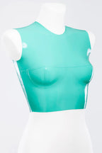 Latex Fitted Top with Cups — Optional Back Zipper