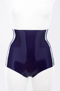 Latex High-Waisted Shorts with Optional Crotch Cutout or Zipper